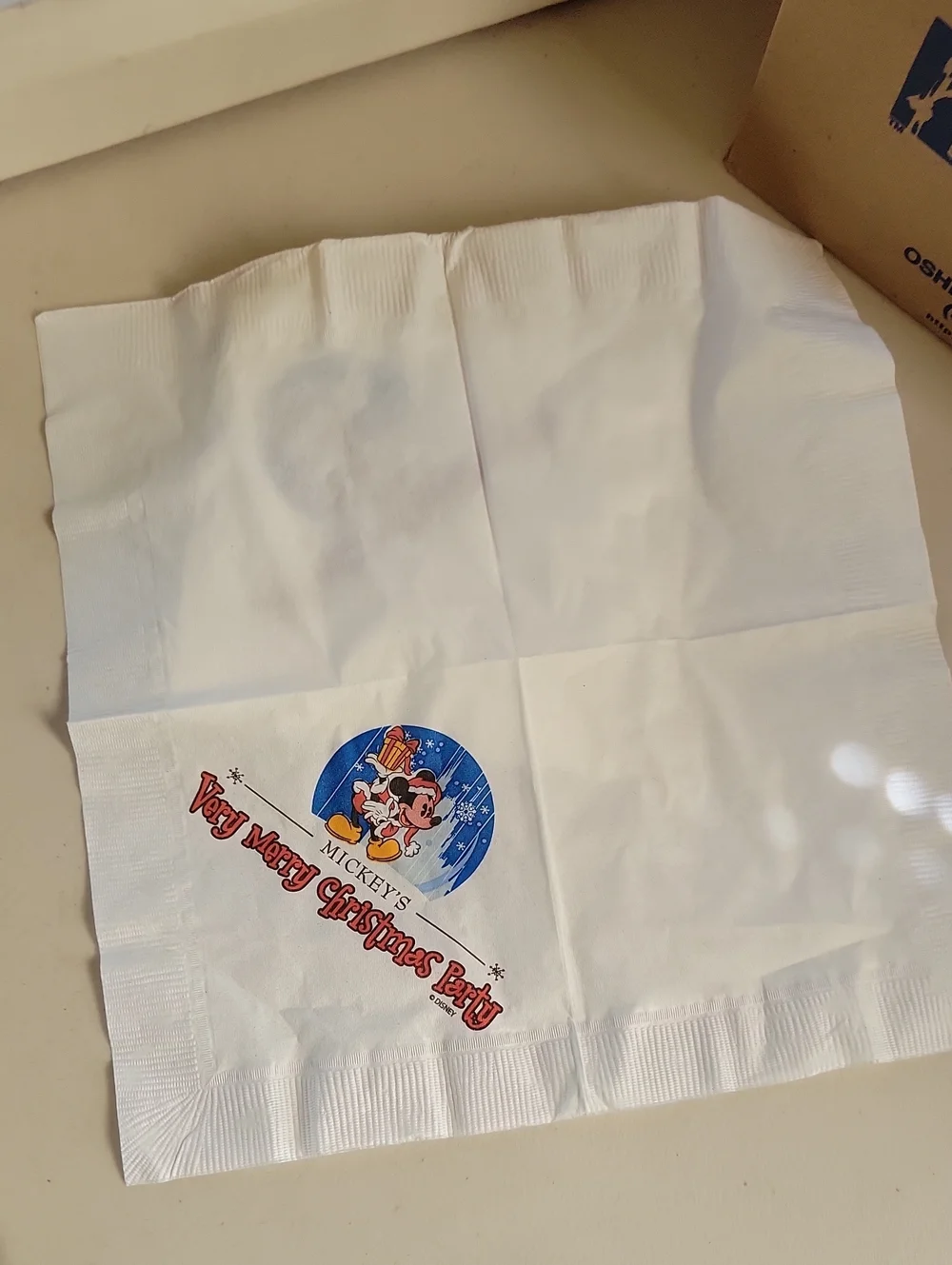 Disney Mickey Vintage Christmas Beverage Napkins